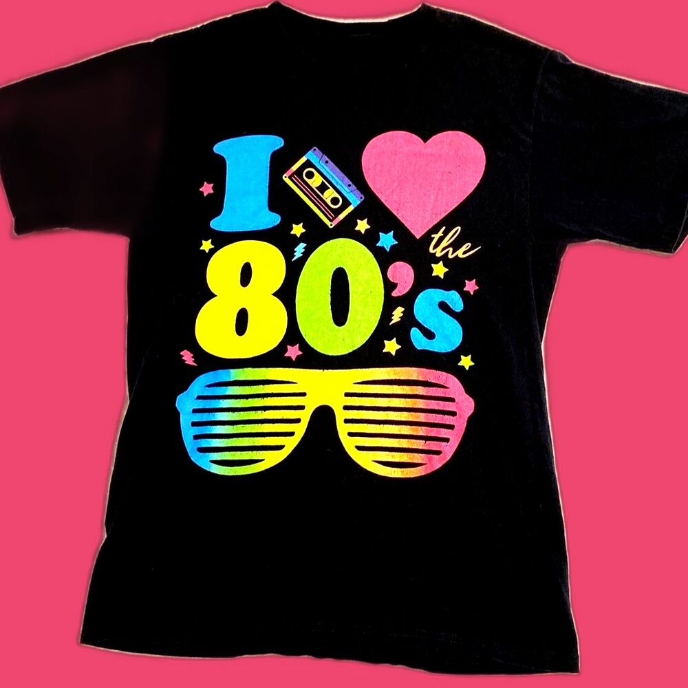 I LOVE THE 80’s Neon Shirt - Small